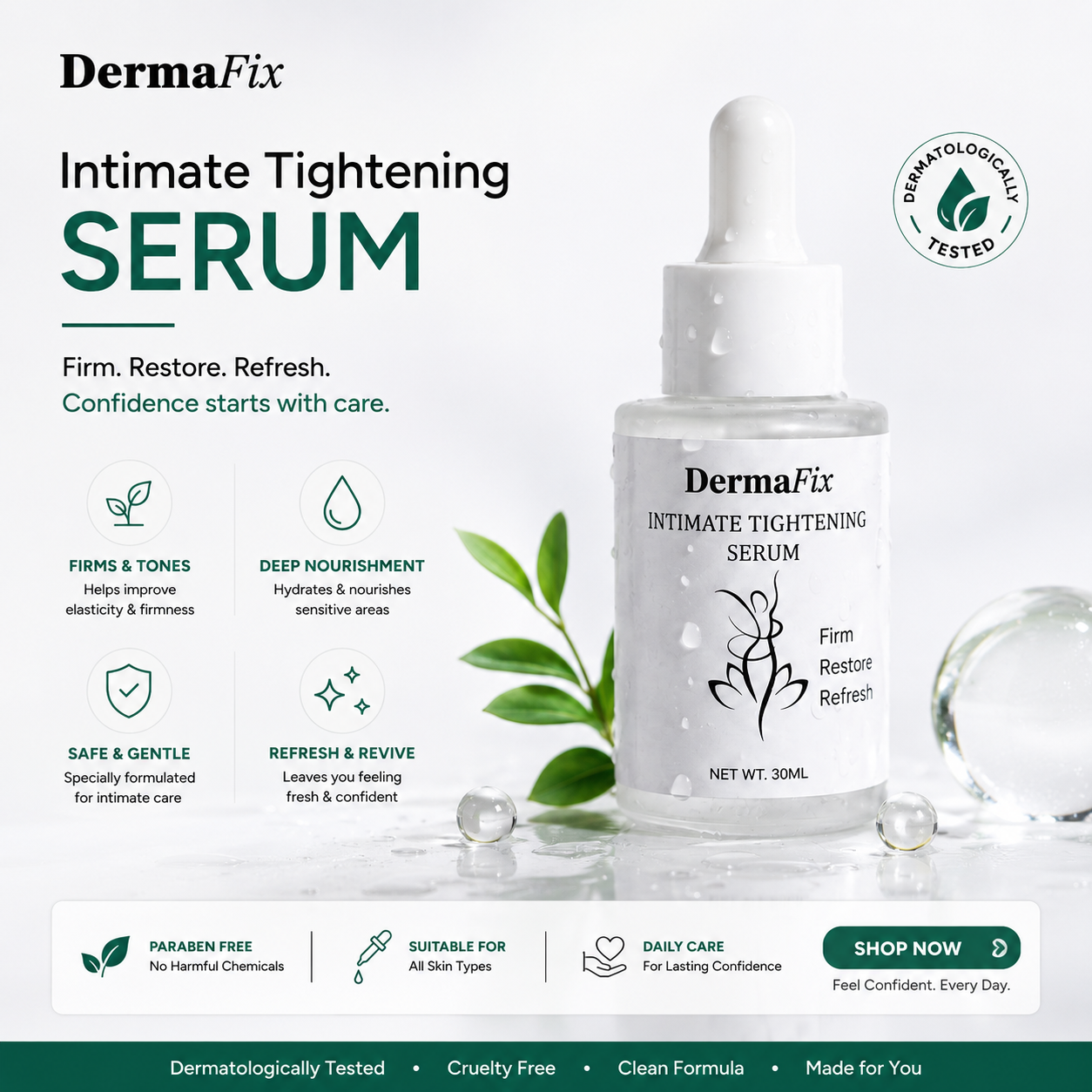 DermaFix Intimate Firming Serum - 30ml