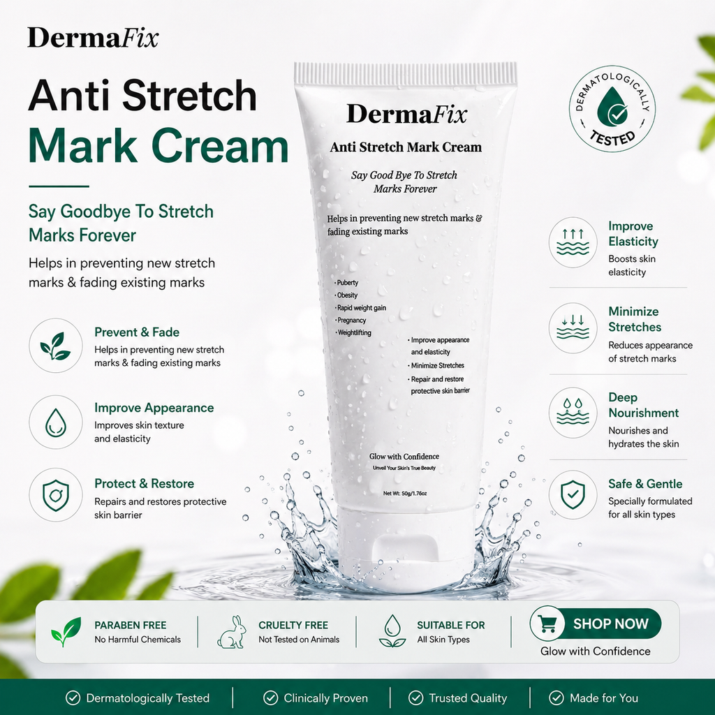 DermaFix Anti-Stretch Mark Cream | Say Good Bye to Stretch Marks Forever